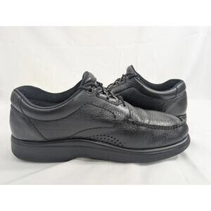 SAS Oxford Men 10M Walking Bout Time Black Leather LaceUp